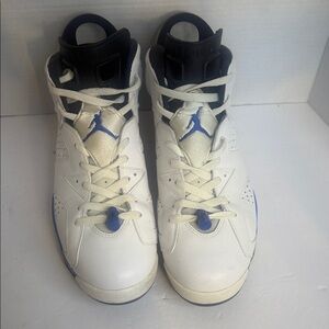 Jordan White and Blue Men's Sneakers